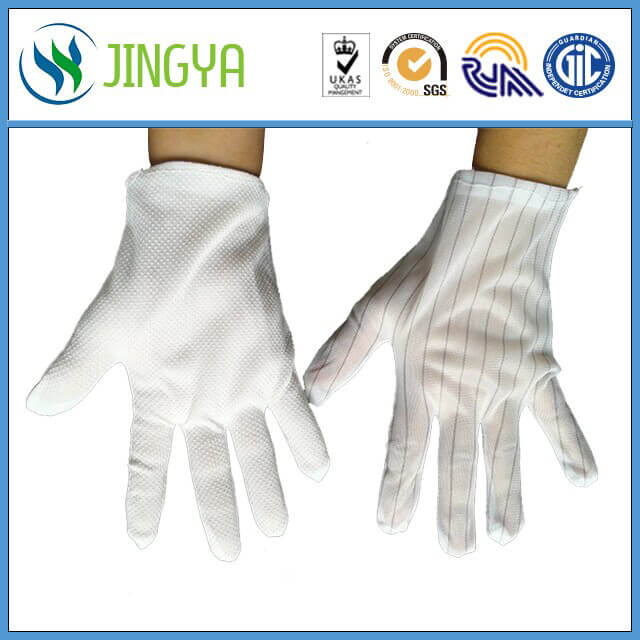 Antistatic esd dotted gloves