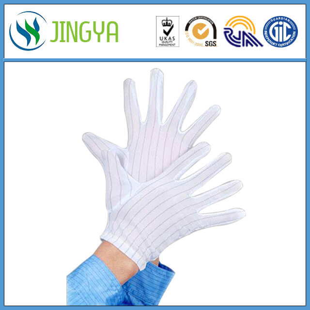Antistatic white gloves