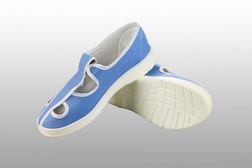 Blue canvas esd shoes